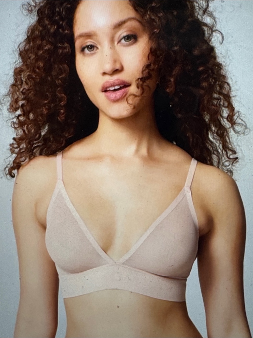 NEW Soma silver triangle soft  bra sz L  TAGS sheer sexy